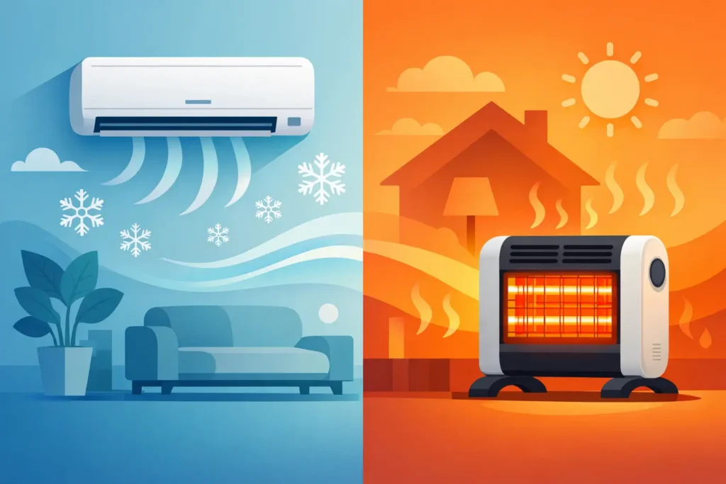 Climatisation réversible ou chauffage électrique ?