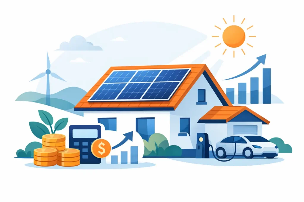 Rentabilité panneaux photovoltaïques maison